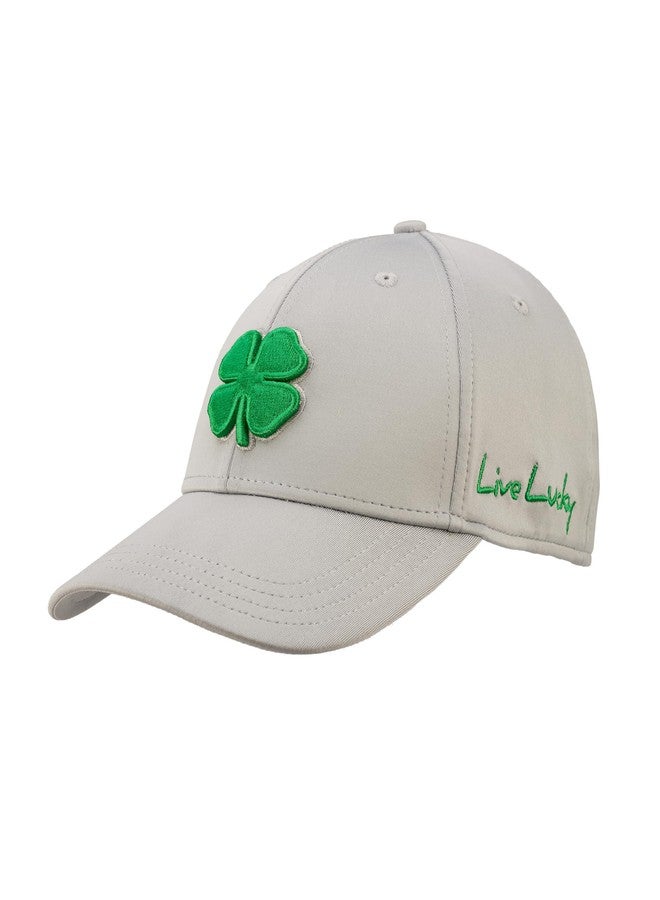Black Clover Standard Premium 134 Hat, Silver Hat/3D Kelly Green Clover - Image 2